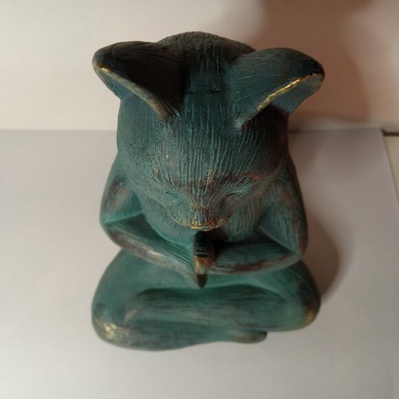 8.5 in Resin Yoga Cat Figurine - Picture 2 of 7